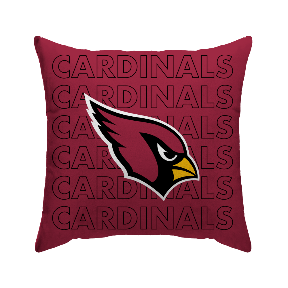 Arizona Cardinals Echo Wordmark Poly Spandex Decor Pillow