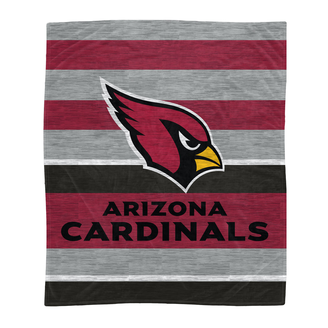 Arizona Cardinals Heathered Stripe Blanket