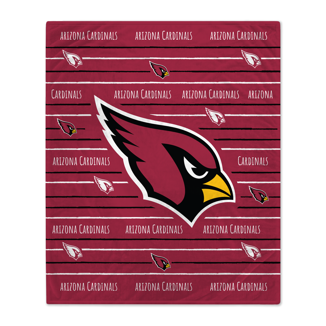 Arizona Cardinals Logo Stripe Blanket