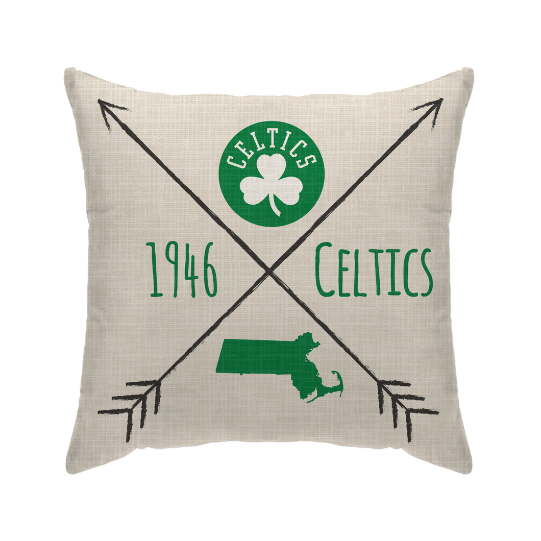 Boston Celtics Cross Arrow Duck Cloth Decor Pillow