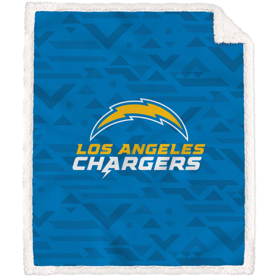 Los Angeles Chargers Delta Poly Spandex Blanket with Sherpa