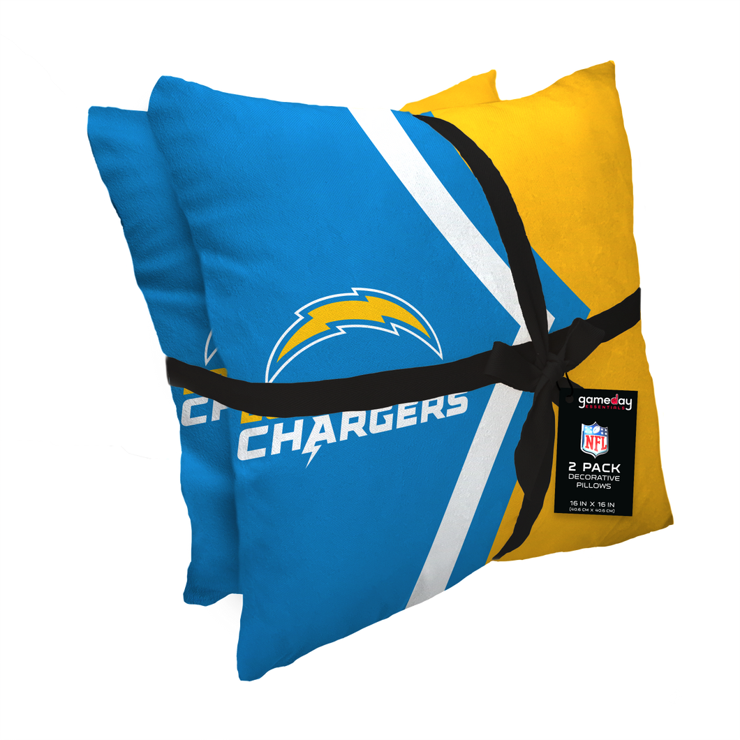 Los Angeles Chargers Side Arrow 2 Pack Decor Pillows