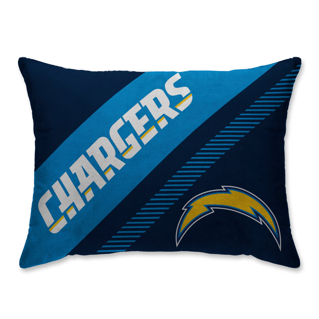 Los Angeles Chargers Diagonal Super Plush Bed Pillow