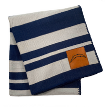 Load image into Gallery viewer, Los Angeles Chargers Acrylic Stripe Throw Blanket
