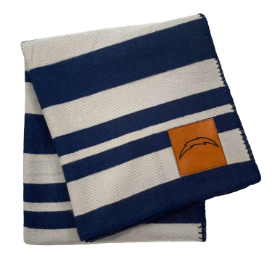 Los Angeles Chargers Acrylic Stripe Throw Blanket