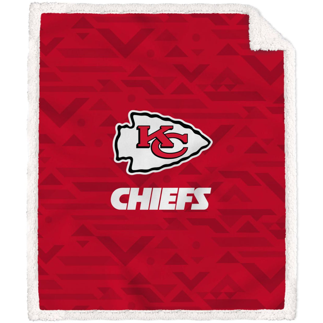 Kansas City Chiefs Delta Poly Spandex Blanket with Sherpa