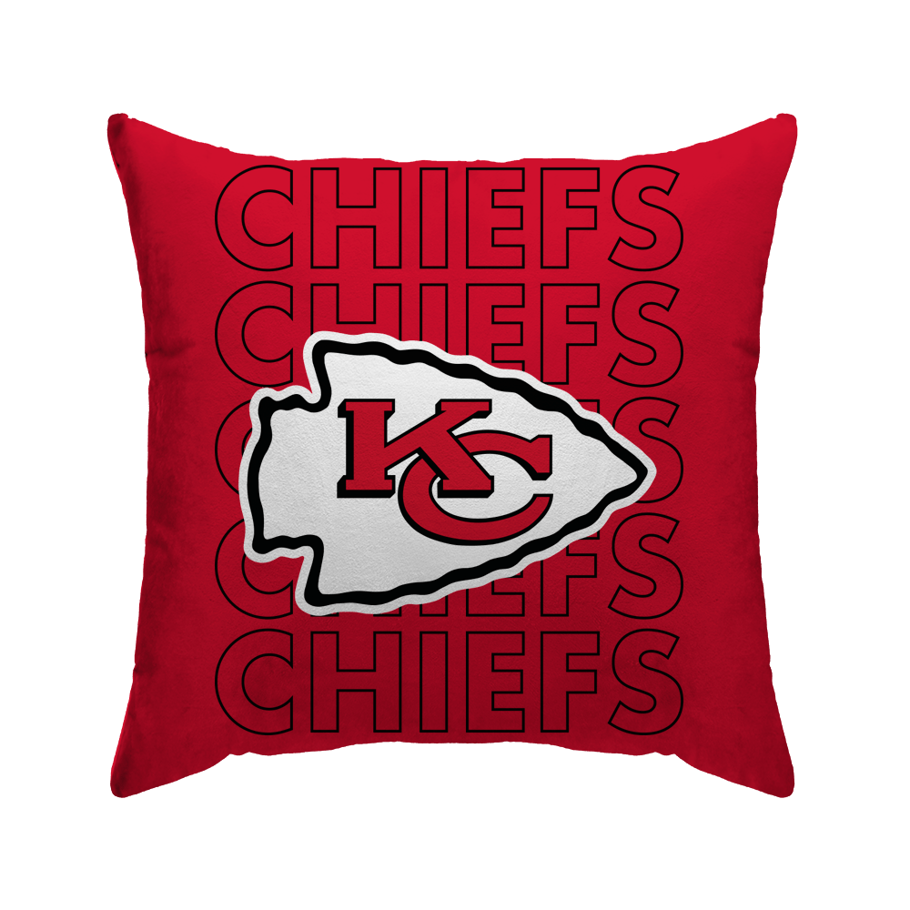 Kansas City Chiefs Echo Wordmark Poly Spandex Decor Pillow