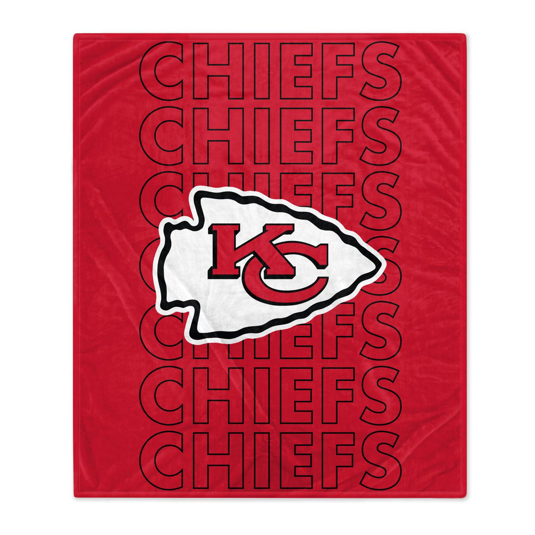 Kansas City Chiefs Echo Wordmark Blanket