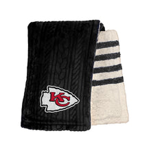 Load image into Gallery viewer, Kansas City Chiefs Embossed Sherpa Stripe Blanket
