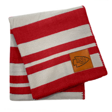 Load image into Gallery viewer, Kansas City Chiefs Acrylic Stripe Throw Blanket

