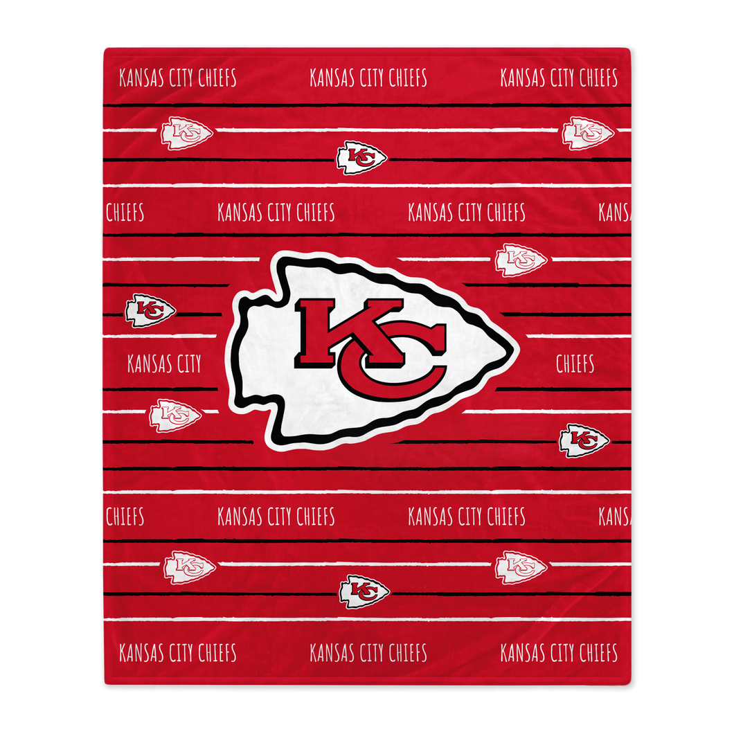 Kansas City Chiefs Logo Stripe Blanket