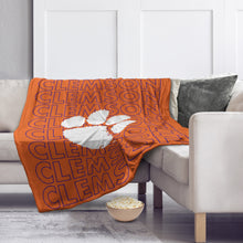 Load image into Gallery viewer, Clemson Tigers Echo Wordmark Blanket
