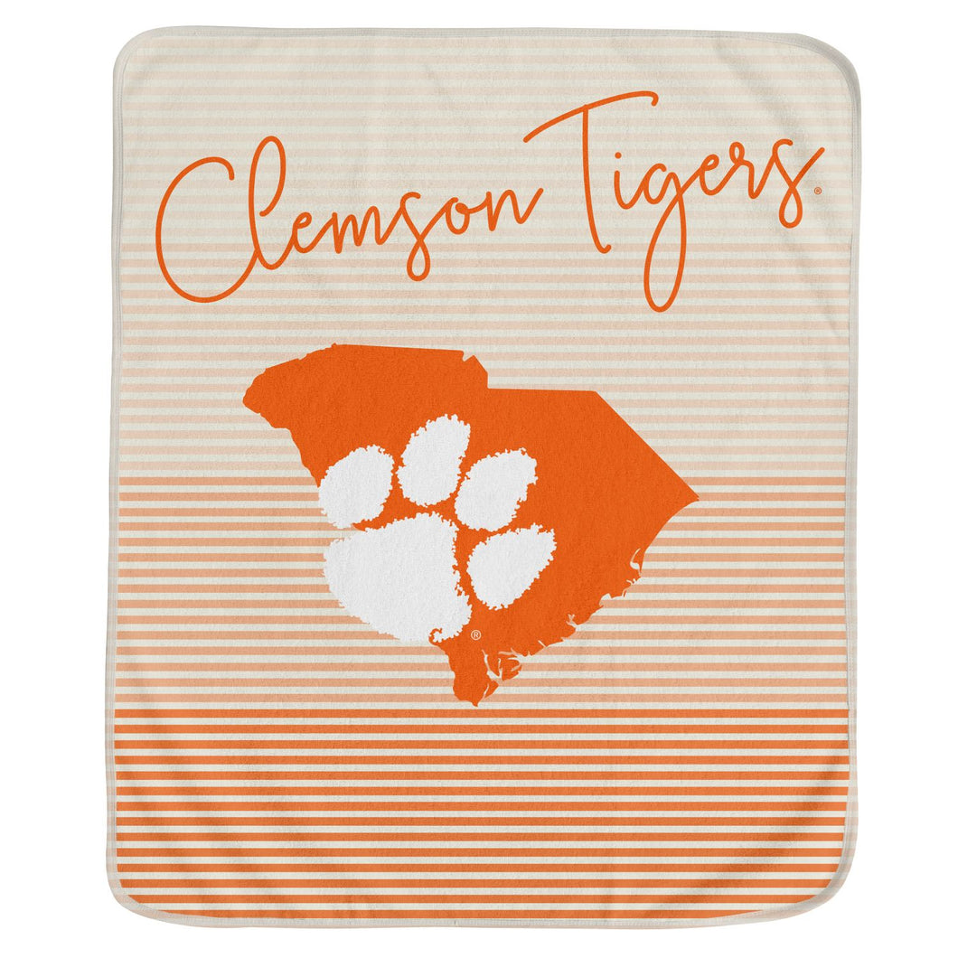 Clemson Tigers State Stripe Blanket