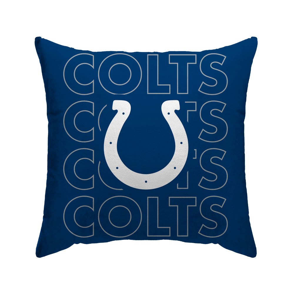 Indianapolis Colts Echo Wordmark Poly Spandex Decor Pillow