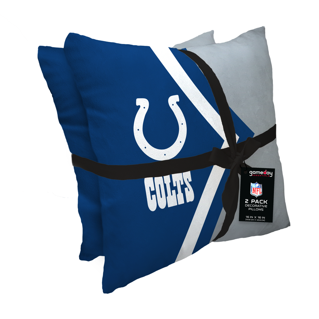 Indianapolis Colts Side Arrow 2 Pack Decor Pillows
