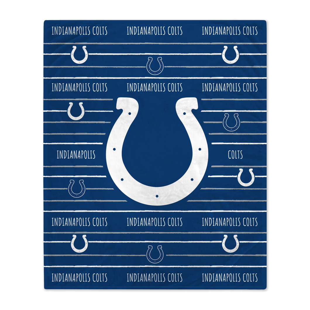 Indianapolis Colts Logo Stripe Blanket