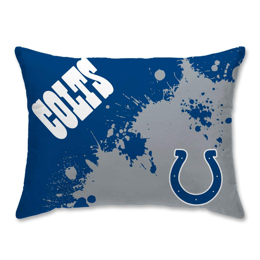 Indianapolis Colts Splatter Bed Pillow