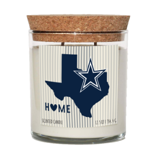 Dallas Cowboys Home State Cork Top Candle