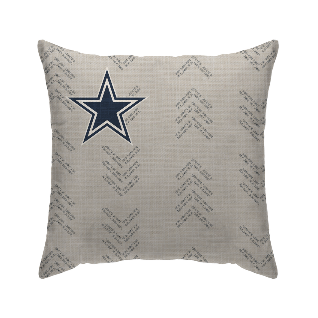 Dallas Cowboys Word Mark Duck Cloth Decor Pillow