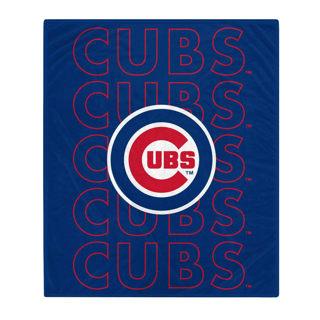 Chicago Cubs Echo Wordmark Blanket