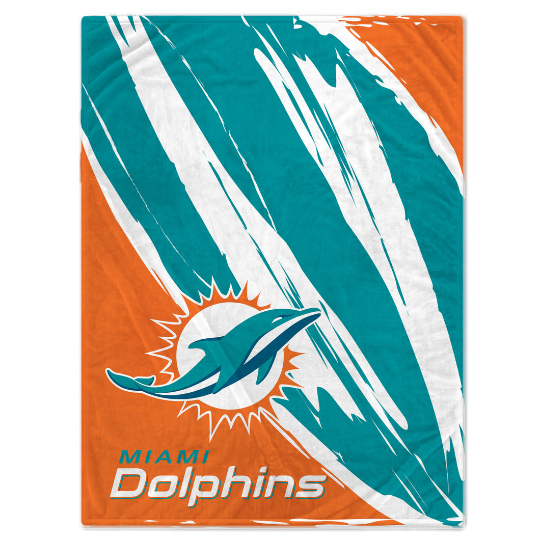 Miami Dolphins Retro Jazz Oversized Blanket