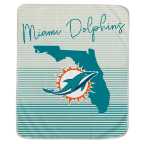 Miami Dolphins State Stripe Blanket