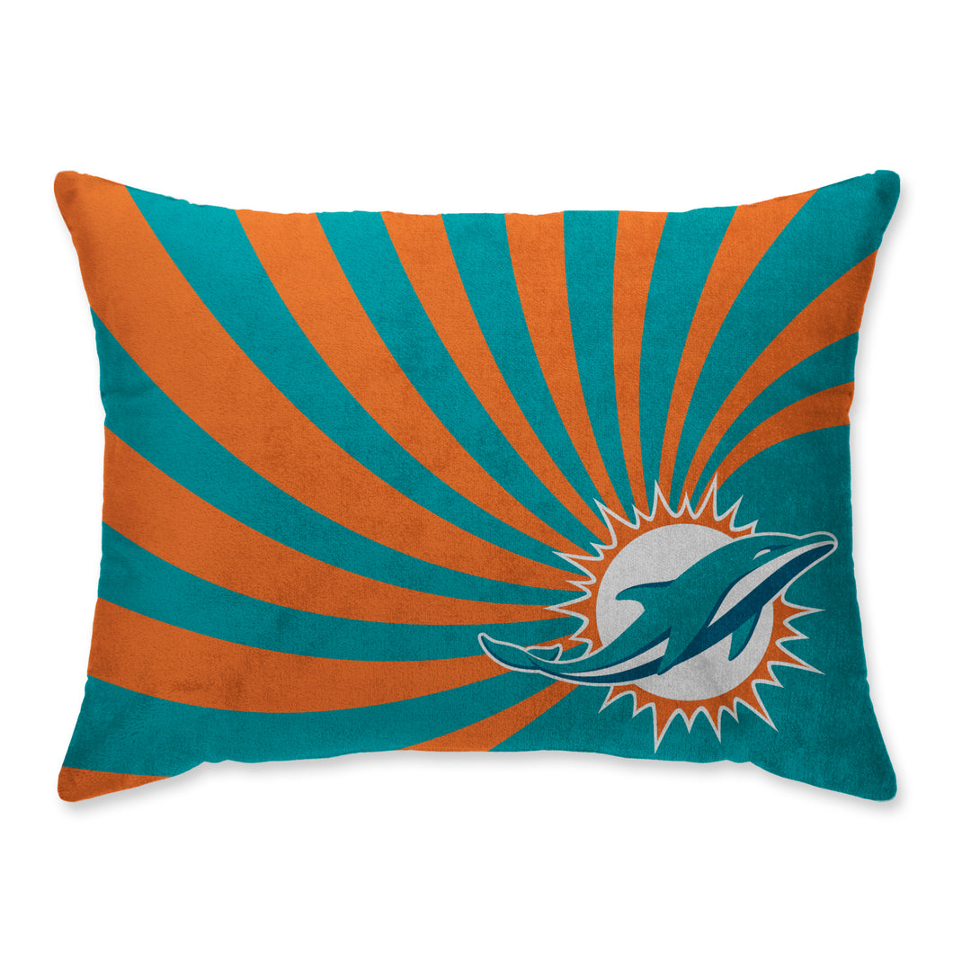 Miami Dolphins Wave Super Plush Bed Pillow