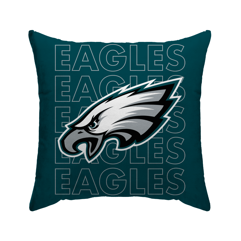 Philadelphia Eagles Echo Wordmark Poly Spandex Decor Pillow