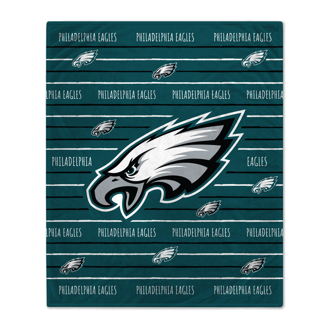 Philadelphia Eagles Logo Stripe Blanket