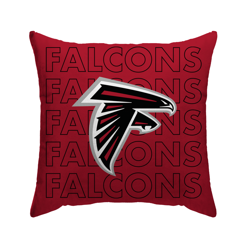 Atlanta Falcons Echo Wordmark Poly Spandex Decor Pillow