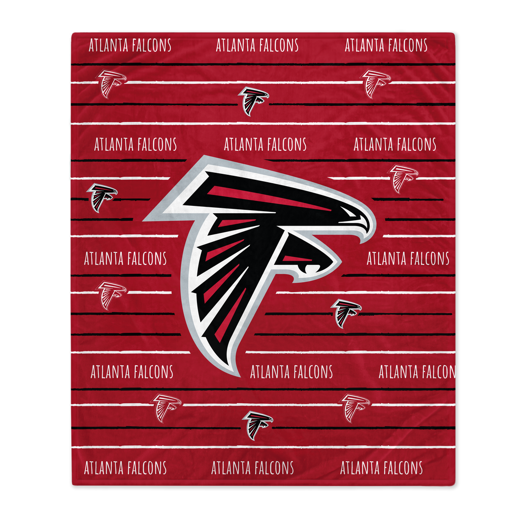Atlanta Falcons Logo Stripe Blanket