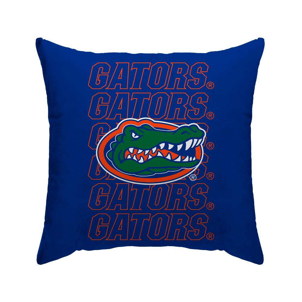 Florida Gators Echo Wordmark Poly Spandex Decor Pillow