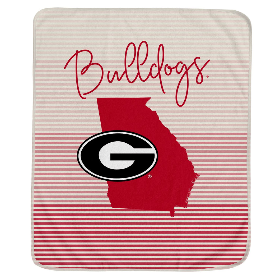 Georgia Bulldogs State Stripe Blanket