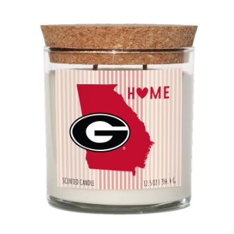 Georgia Bulldogs Home State Cork Top Candle