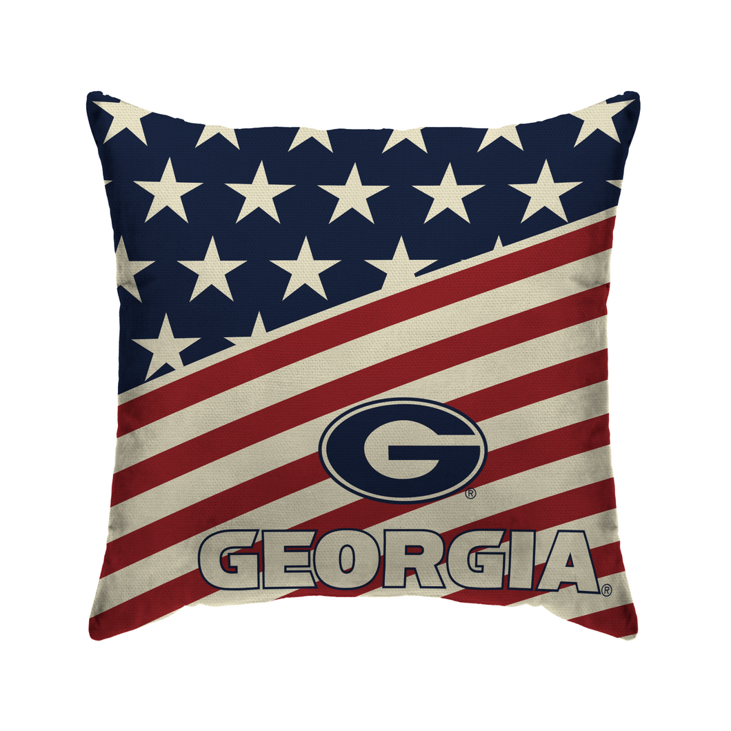 Georgia Bulldogs Americana Duck Cloth Decor Pillow