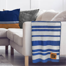 Load image into Gallery viewer, New York Giants Acrylic Stripe Throw Blanket
