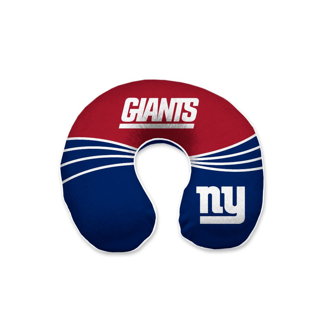 New York Giants Wave Memory Foam Travel Pillow