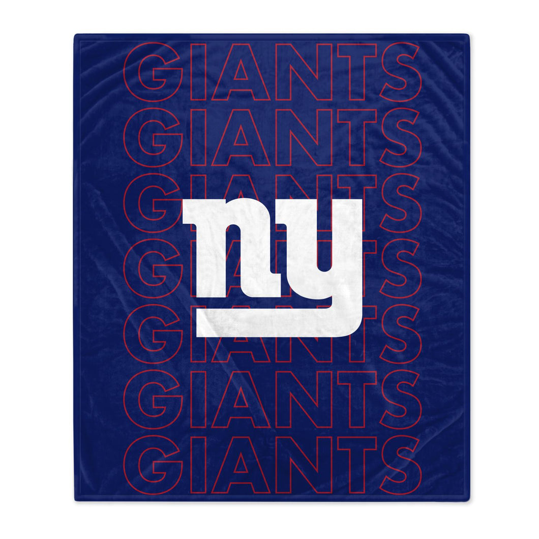 New York Giants Echo Wordmark Blanket