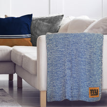 Load image into Gallery viewer, New York Giants Two Tone Sweater Knit Blanket
