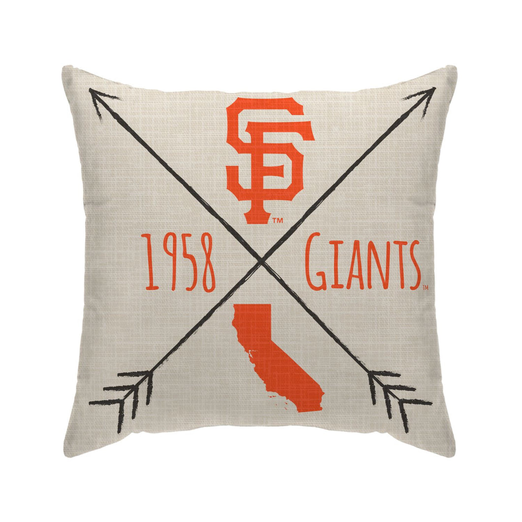 San Francisco Giants Cross Arrow Duck Cloth Decor Pillow