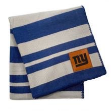 Load image into Gallery viewer, New York Giants Acrylic Stripe Throw Blanket
