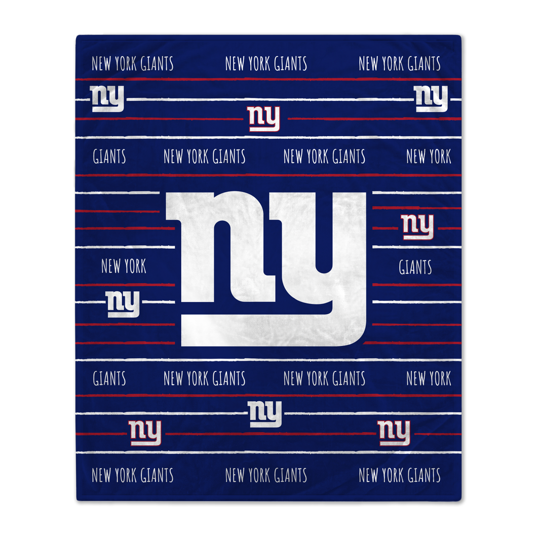 New York Giants Logo Stripe Blanket