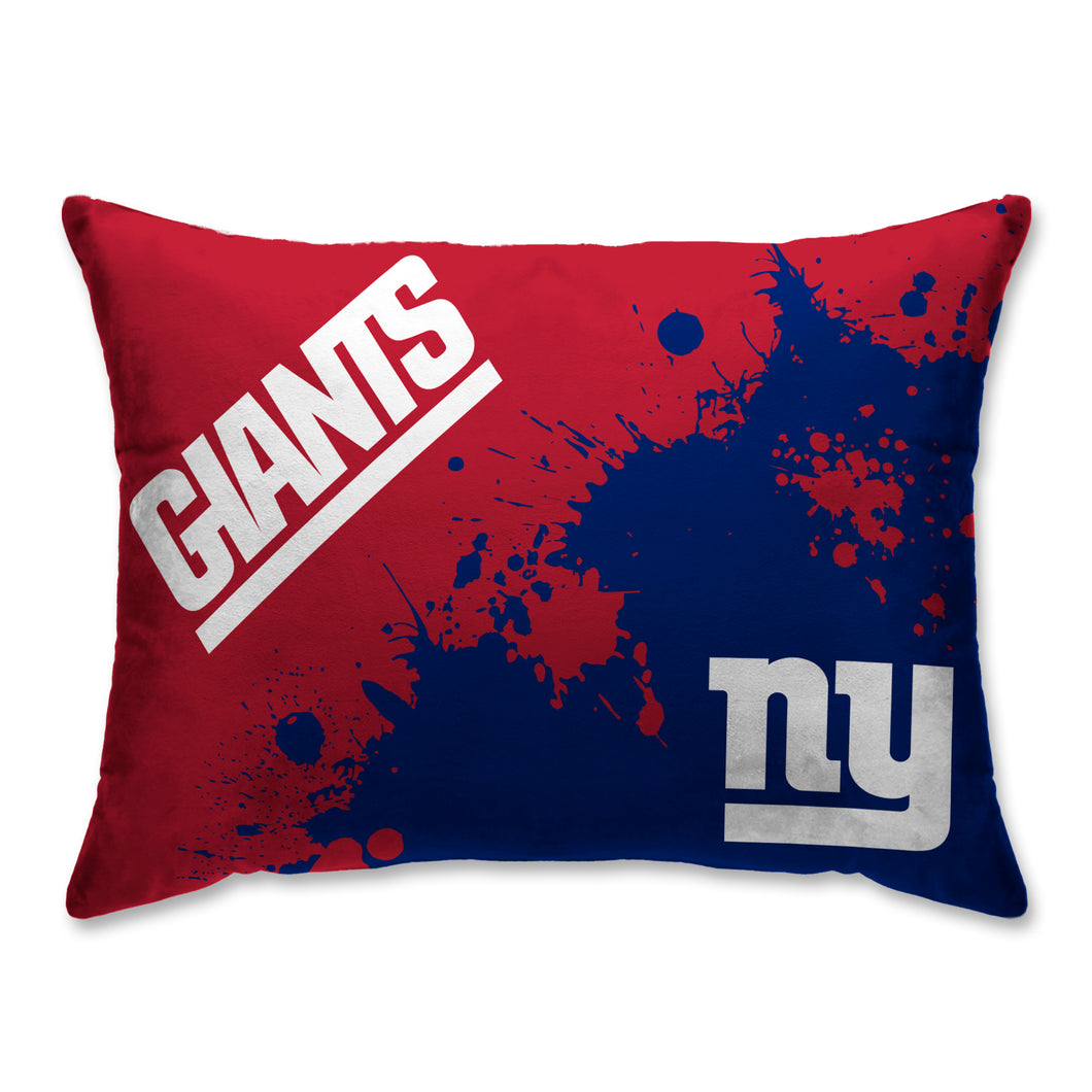 New York Giants Splatter Bed Pillow