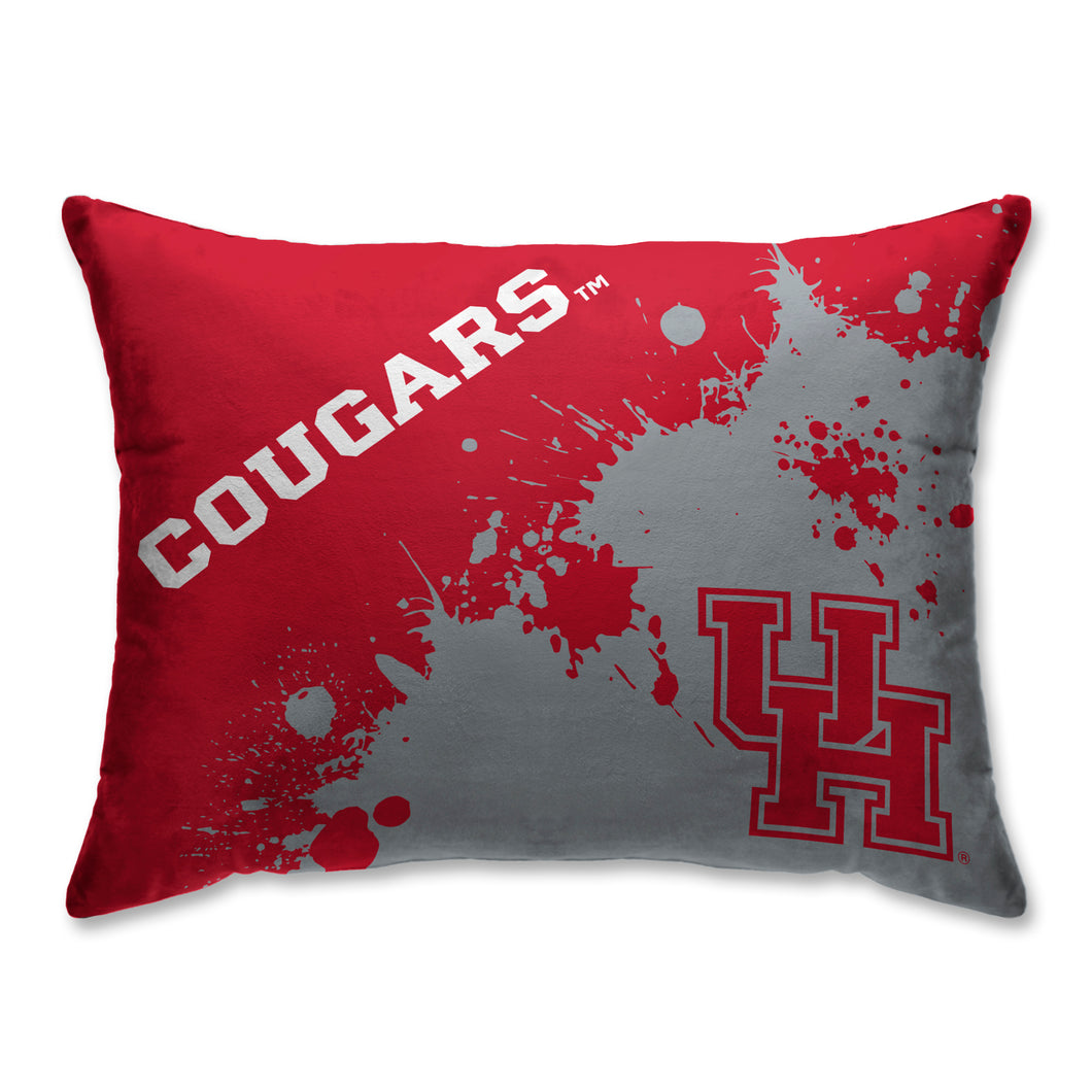 Houston Cougars Splatter Bed Pillow