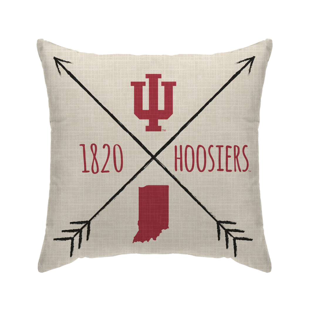 Indiana Hoosiers Cross Arrow Duck Cloth Decor Pillow