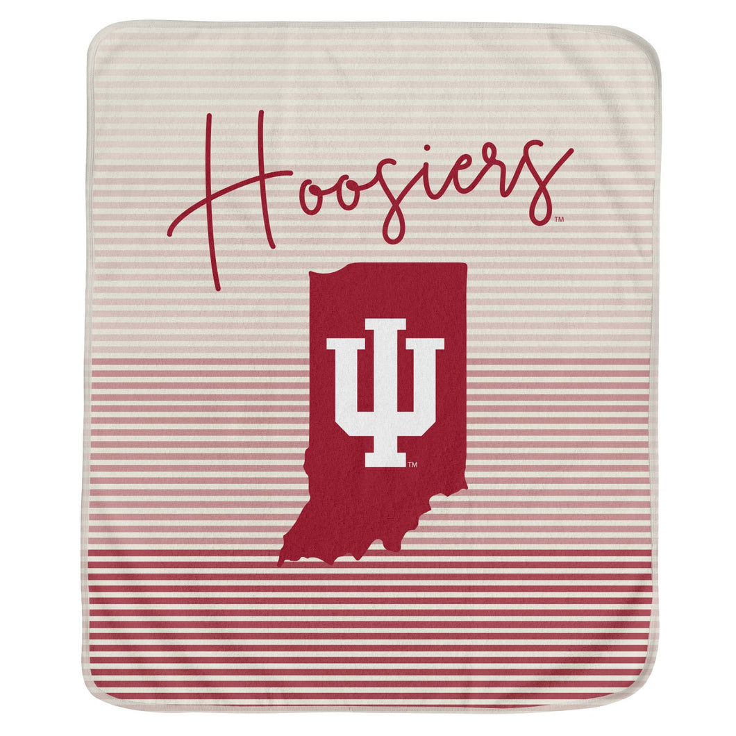 Indiana Hoosiers State Stripe Blanket