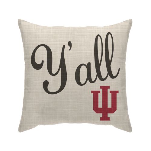 Indiana Hoosiers Y'all Duck Cloth Decor Pillow