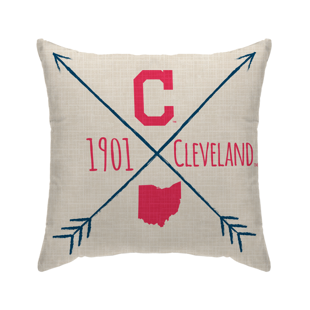 Cleveland Guardians Cross Arrow Duck Cloth Decor Pillow