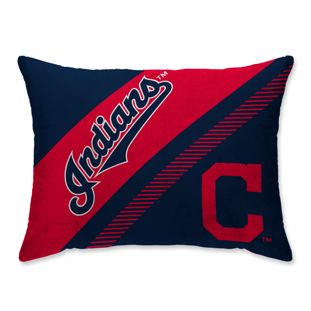 Cleveland Indians Diagonal Plush Bed Pillow