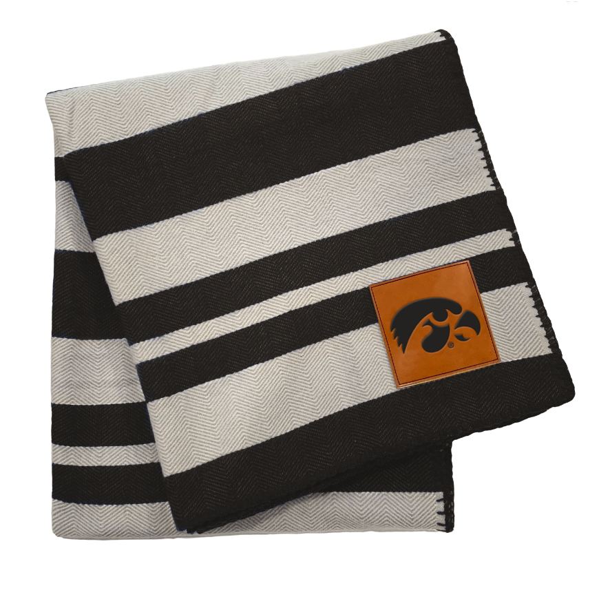 Iowa Hawkeyes Acrylic Stripe Throw Blanket